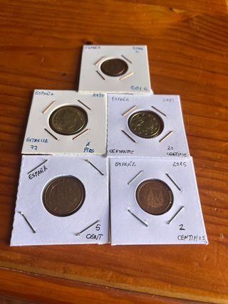 Lote 5 monedas España