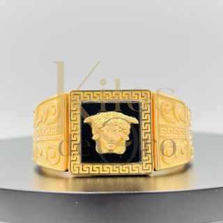 BRAZALETE MEDUSA Y GRECA. Oro 18k. 