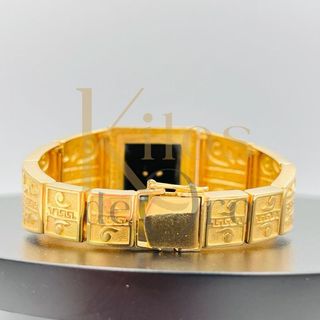 BRAZALETE MEDUSA Y GRECA. Oro 18k. 