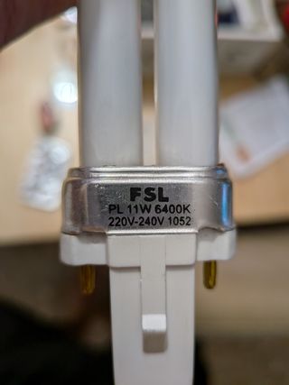 Flexo de mesa plateado