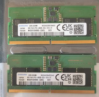 16 (2x8) RAM Samsung DDR5 SODIMM 8GB 4800MHz