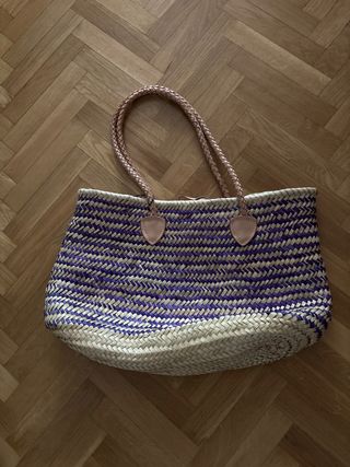 Bolso de rafia Mango nuevo con etiquetas.30x54