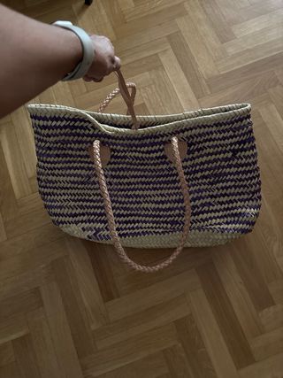 Bolso de rafia Mango nuevo con etiquetas.30x54
