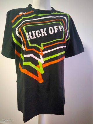 Camiseta Puma Kick Off Negra Multicolor