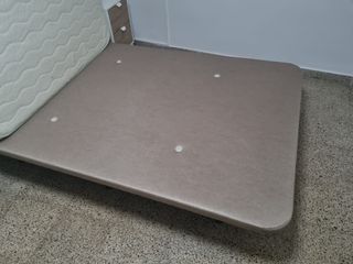 Somier matrimonio tapizado beige