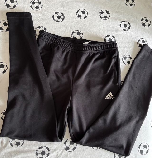 Conjunto Adidas Pantalón Largo y Corto Negro T.13-