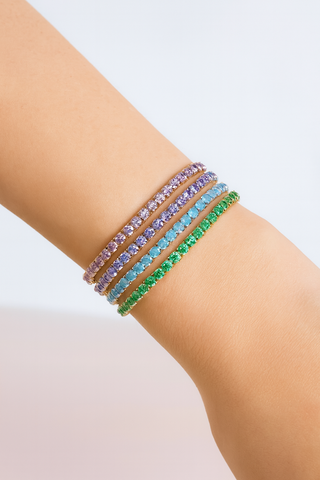 Bracciale Tennis Smeraldo Acciaio Inox
