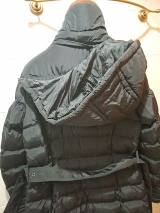 Cappotto donna imbottito nero tg 48 con cappuccio