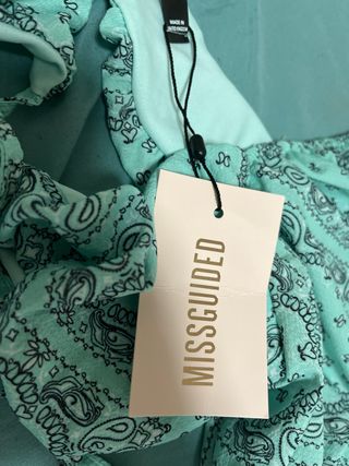 Top Missguided Azul/Verde Talla XS