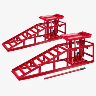 2 Elevadores de Coche Hidráulicos Rojos
