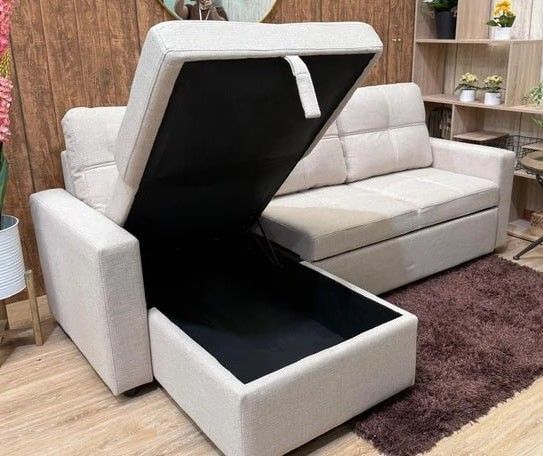 Sofá Cama Chais Longue beig