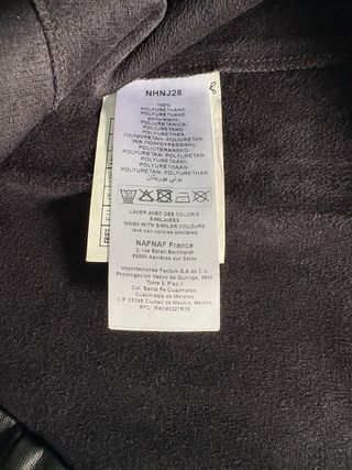 Falda polipiel Naf Naf negra Talla 38 Nueva