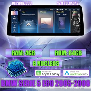 PANTALLA GPS BMW SERIE 5 E60 2005-2008 CCC CARPLAY