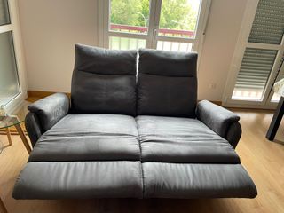 Sofá reclinable 2 plazas gris