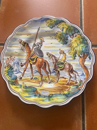 Plato Cerámica Talavera Quijote 32cm
