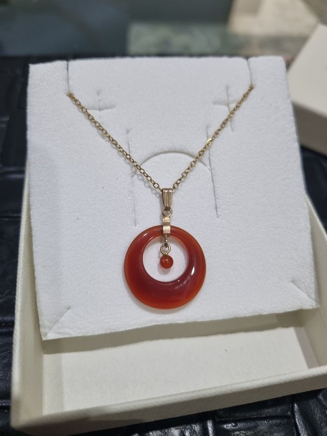 Collana vintage corniola oro