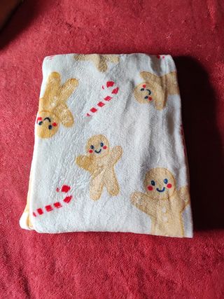 Manta de Navidad con galletas de jengibre