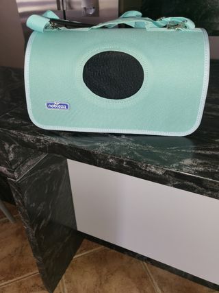 Transportín perro pequeño/bebés color turquesa