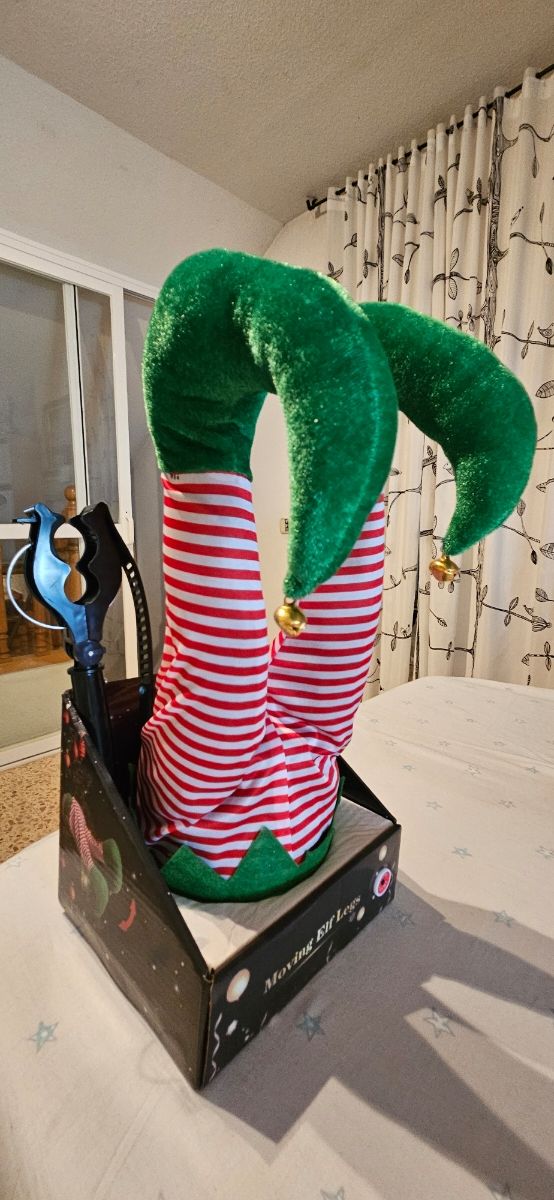 Piernas de Duende Navideño con Movimiento