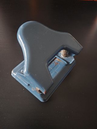 Perforadora Vintage Oficina Azul