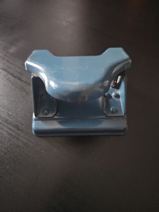 Perforadora Vintage Oficina Azul