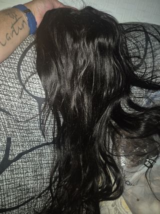 Peluca Oncológica Pelo Natural Humano Negro