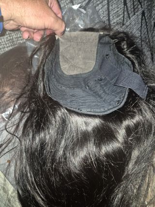 Peluca Oncológica Pelo Natural Humano Negro
