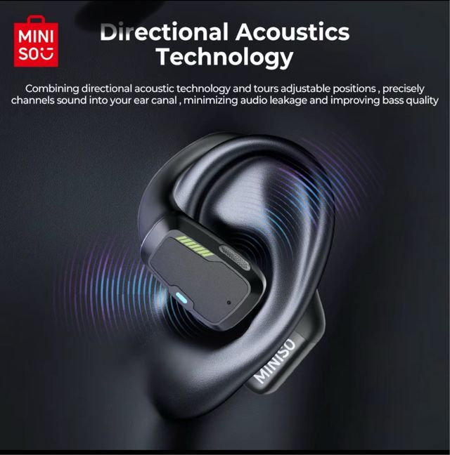 Auriculares Miniso de traducción Negro