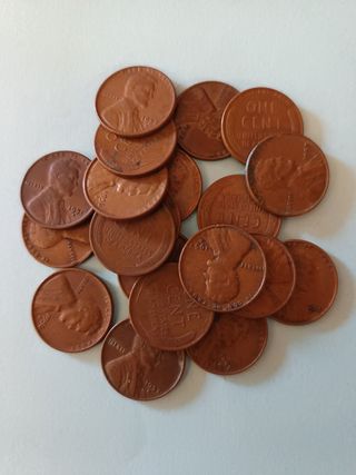 EEUU - 20 Monedas - Años 50 - 1 Cent Lincoln