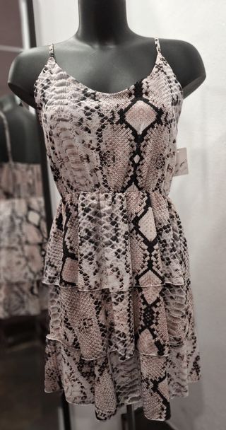 Vestido corto estampado animal print