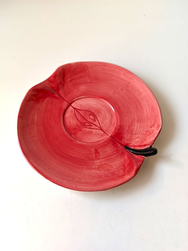 Platito Decorativo Vintage Jameson & Tailor Rojo