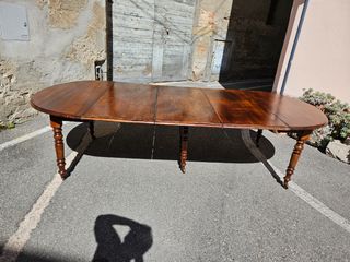 Antico tavolo da pranzo allungabile in legno 1880