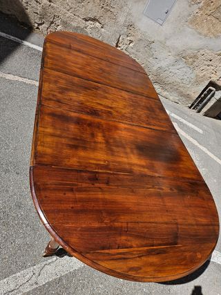 Antico tavolo da pranzo allungabile in legno 1880