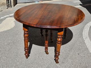 Antico tavolo da pranzo allungabile in legno 1880