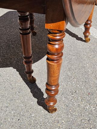 Antico tavolo da pranzo allungabile in legno 1880