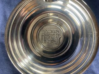 3 ceniceros (motivos euskaldunes) alpaca plateada