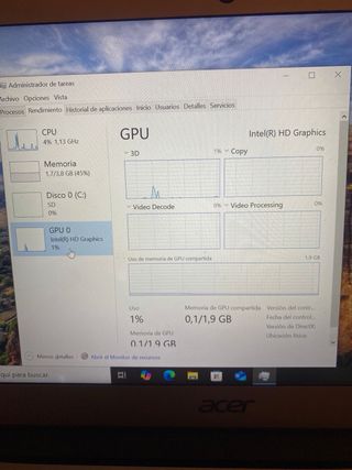 Portatile Acer Swift 1 Argento