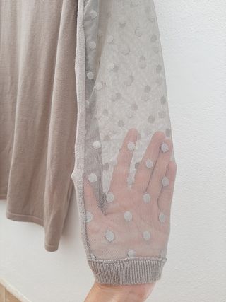 Jersey Pull&Bear Beige con Transparencias