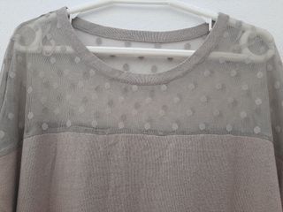 Jersey Pull&Bear Beige con Transparencias