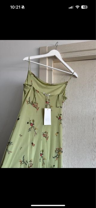 Vestido Zara verde floral
