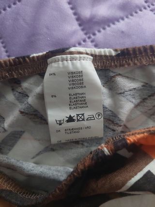 Falda Verano Talla 50 Estampado Palmera