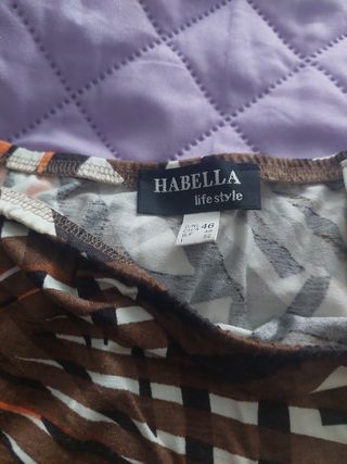 Falda Verano Talla 50 Estampado Palmera