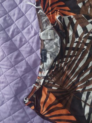 Falda Verano Talla 50 Estampado Palmera