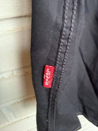 VINTAGE camisa negra LEVIS manga larga talla XL 