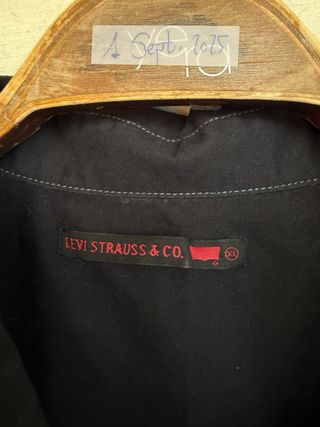 VINTAGE camisa negra LEVIS manga larga talla XL 
