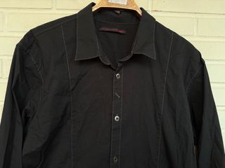VINTAGE camisa negra LEVIS manga larga talla XL 
