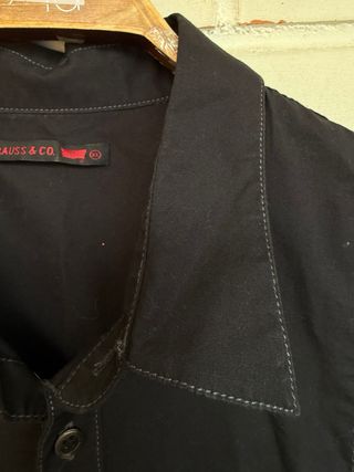 VINTAGE camisa negra LEVIS manga larga talla XL 
