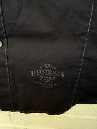 VINTAGE camisa negra LEVIS manga larga talla XL 