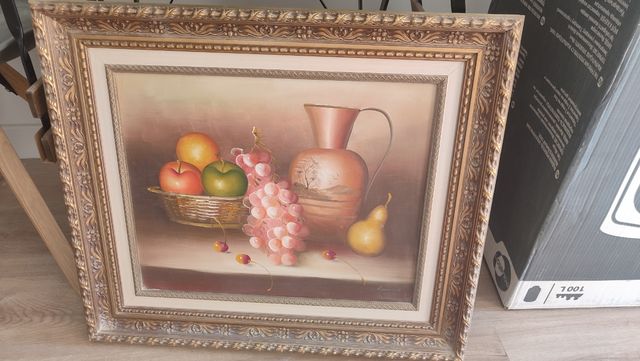 Cuadro Bodegón Frutas y Jarra