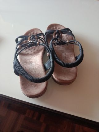 Sandalias negras talla 38